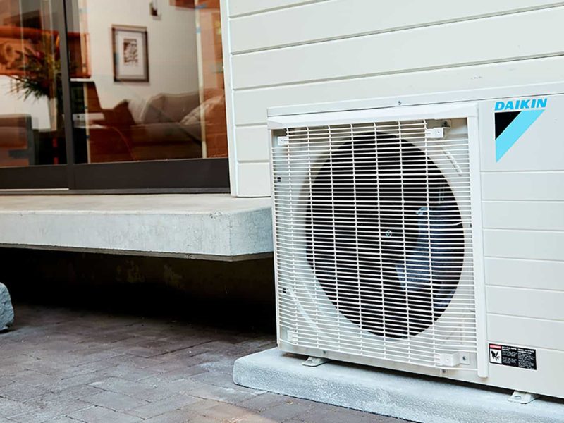 Daikin heat pump outside photo 2